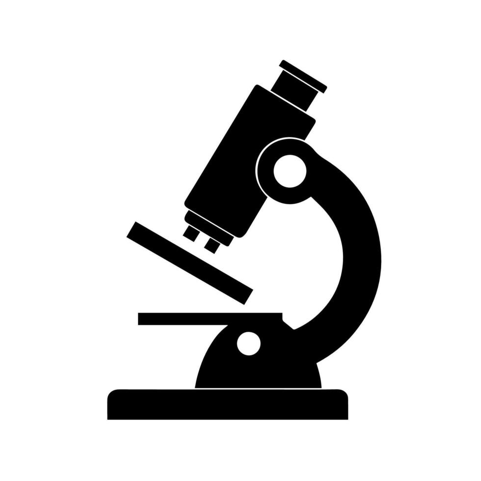 Microscope icon over white background. vector