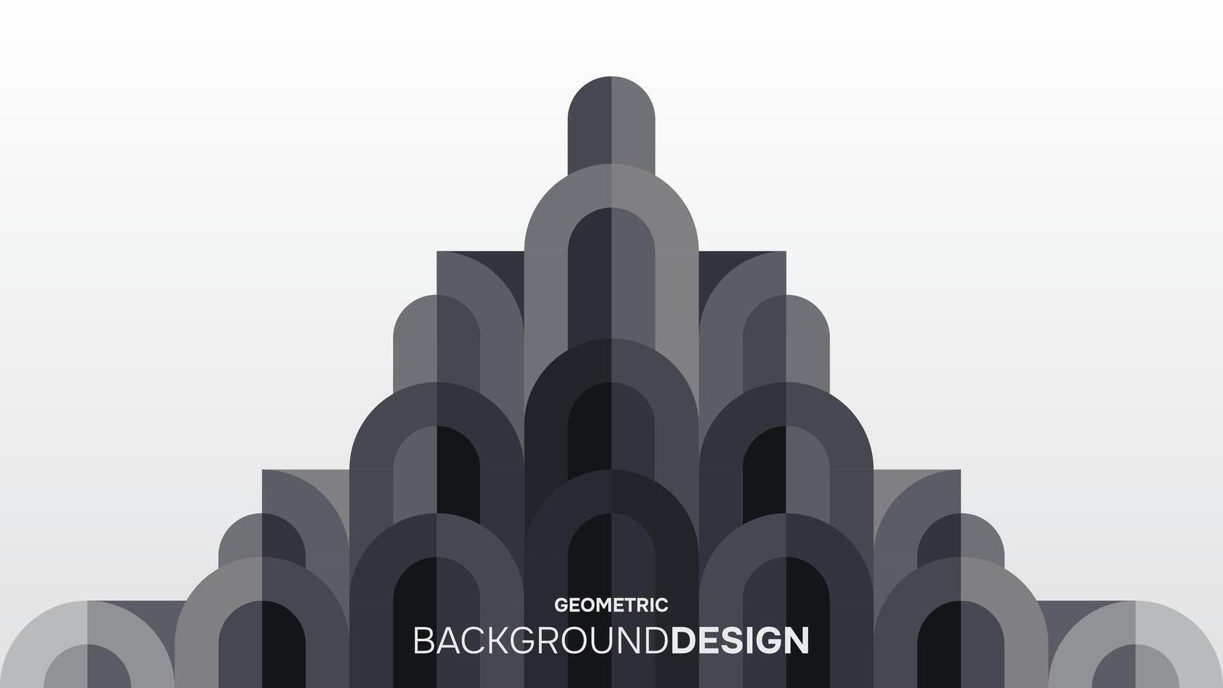 Abstract deep grayscale geometric mosaic pattern background vector