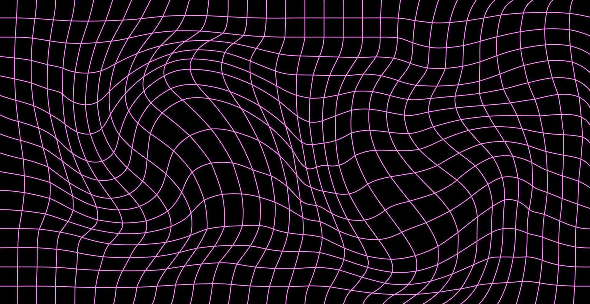 Y2K Rave Vibes. Neon Pink Cyberpunk Elements. vector