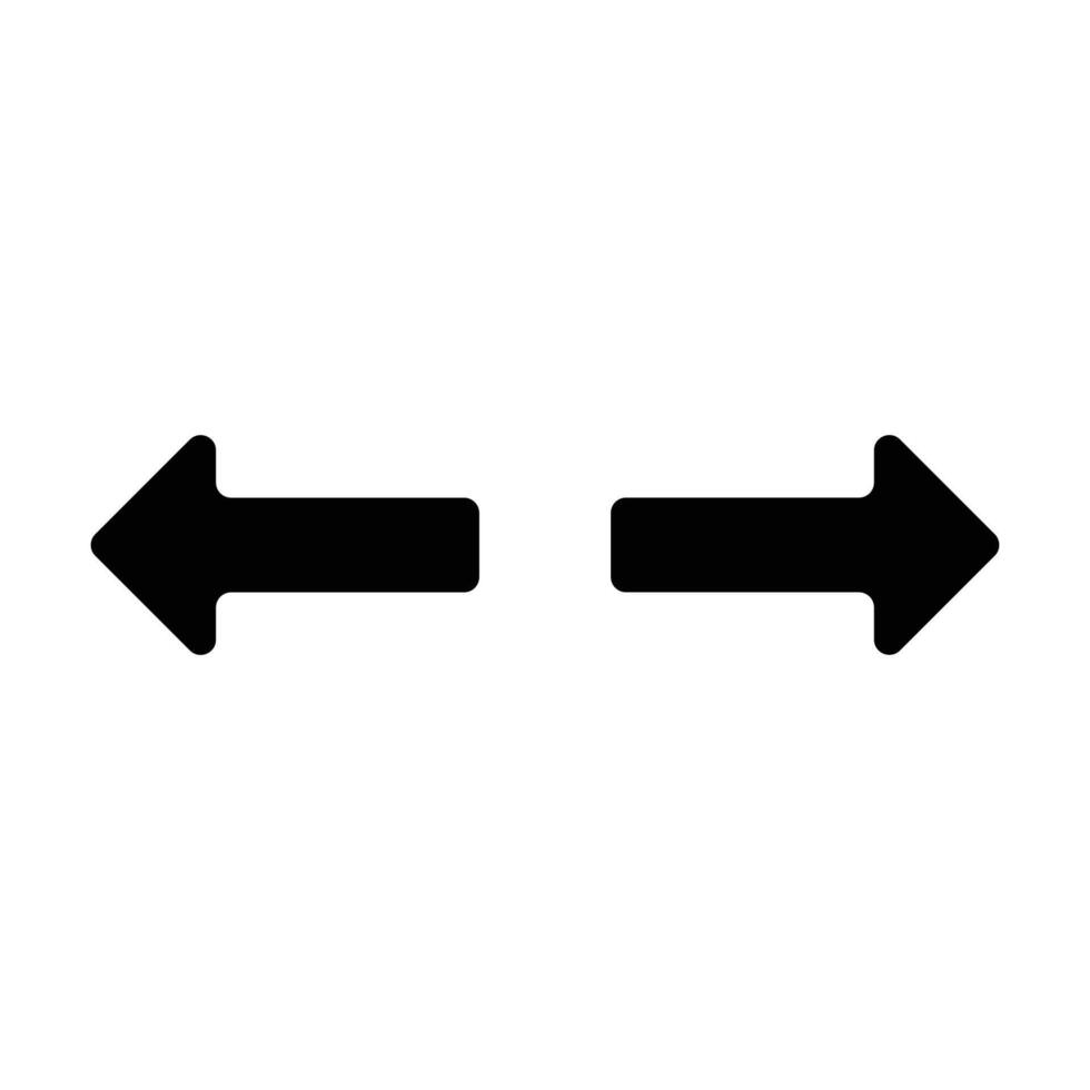 arrow to left and right icon vector