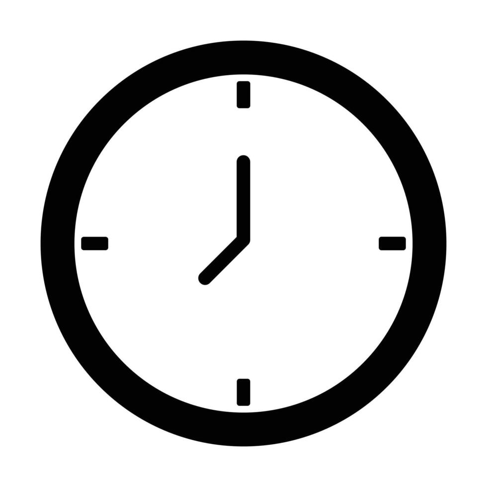 Clock icon, time vector
