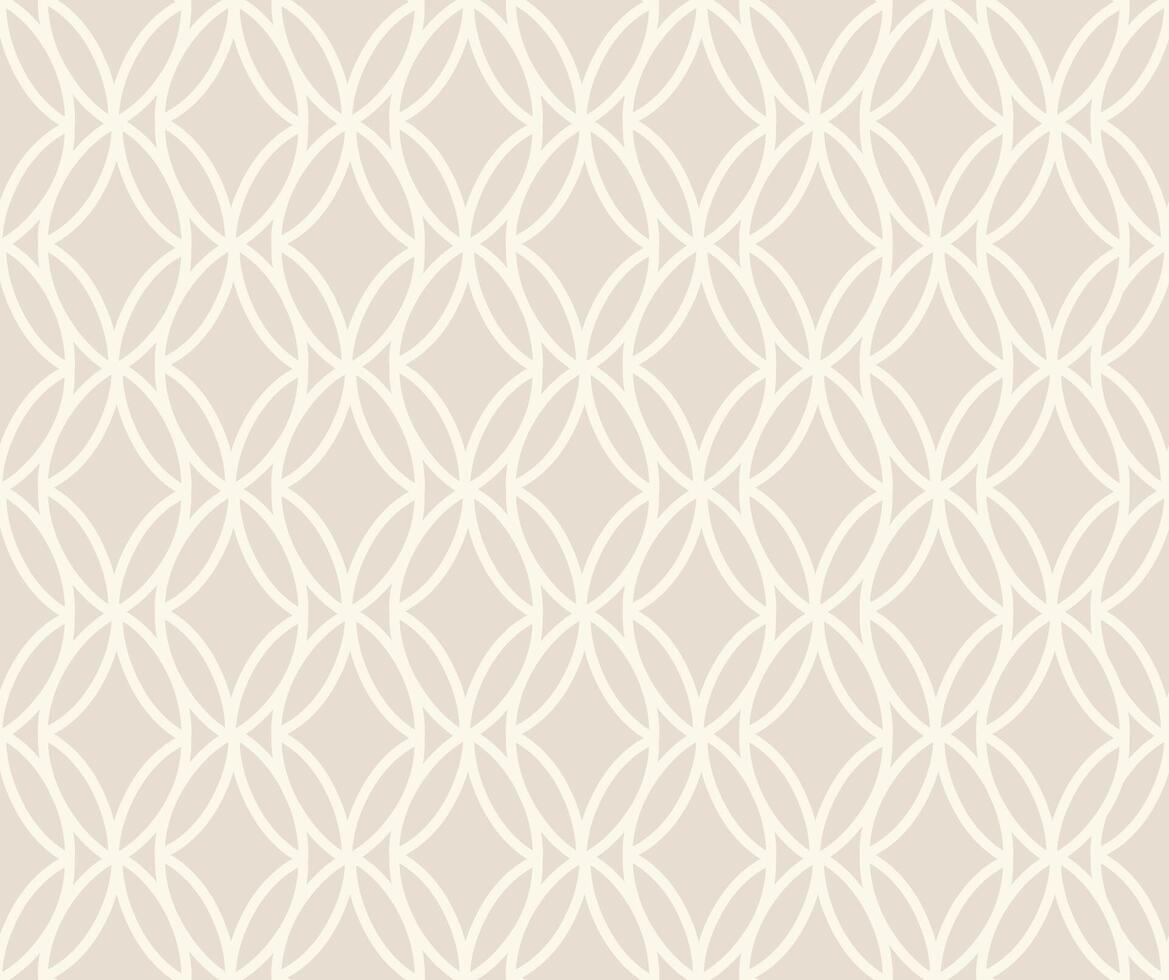 Seamless pattern with artistic floral ornamental lines. Flourish geometric minimal retro backdrop. Lines petals. Good for fabric, textile, wallpaper or package background design vector
