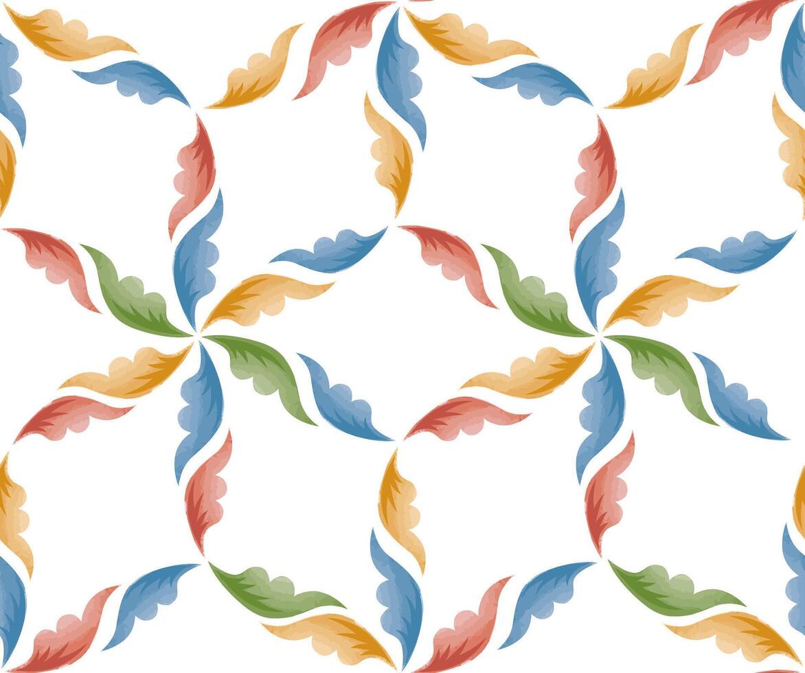 Floral ornamental pattern. Flowers and leaves background in medieval european style. Seamless flourish Lace nature decor. vector