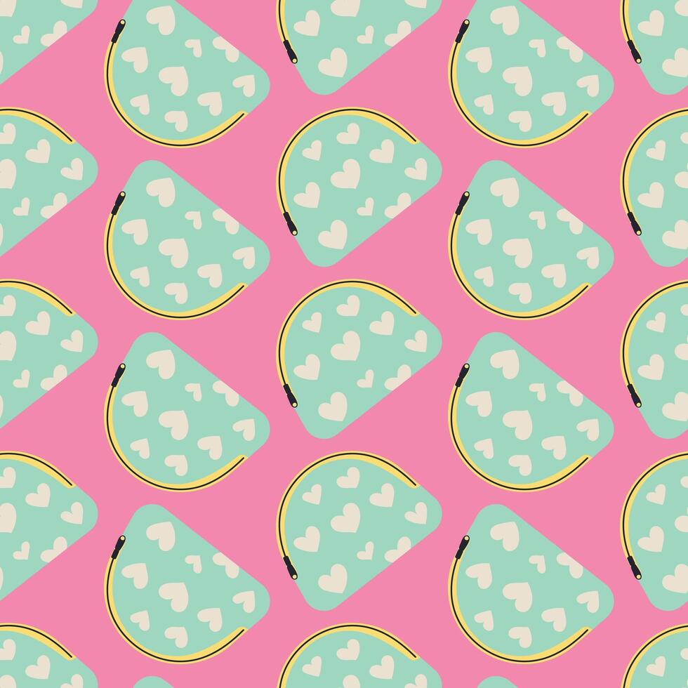 pencil case seamless pattern, back to school elements, Flat design style illustration vector
