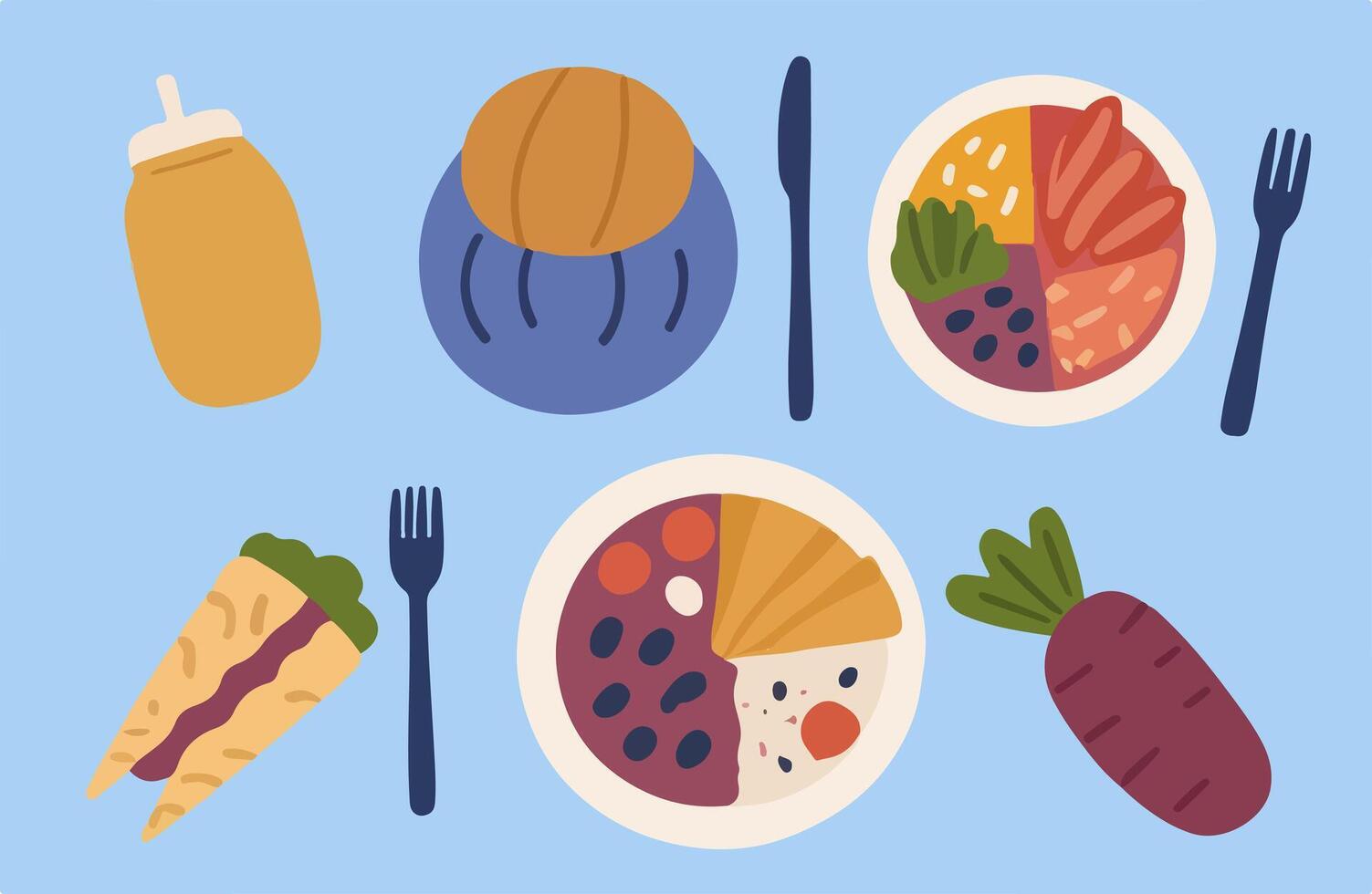 Illustration of Healthy Food Menu vector