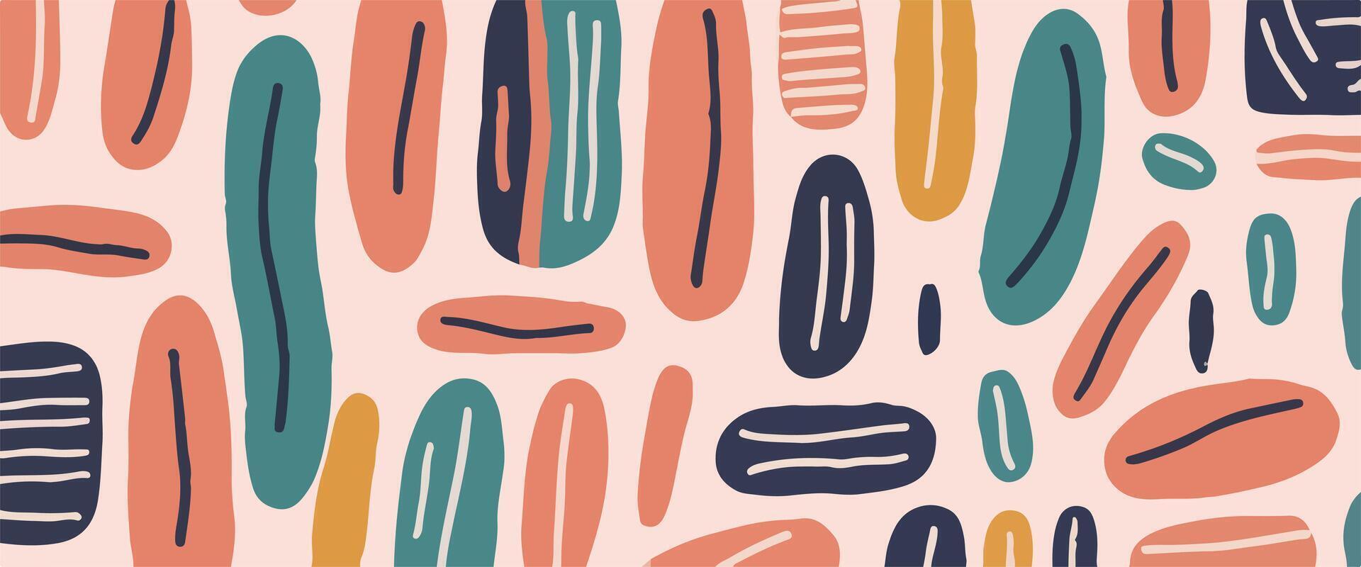 Hand-Drawn Modern Stripes vector