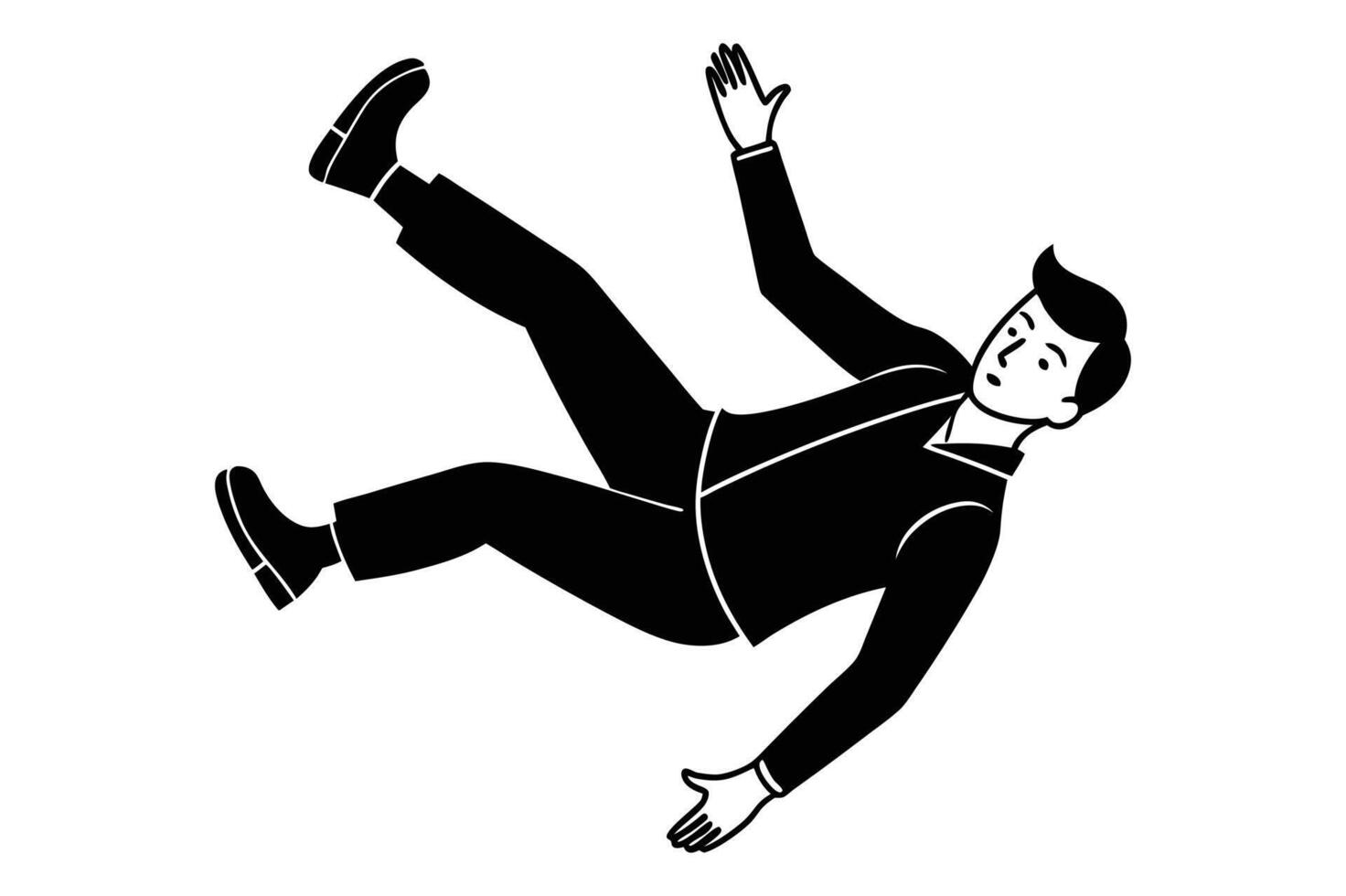 A man falling illustration. vector