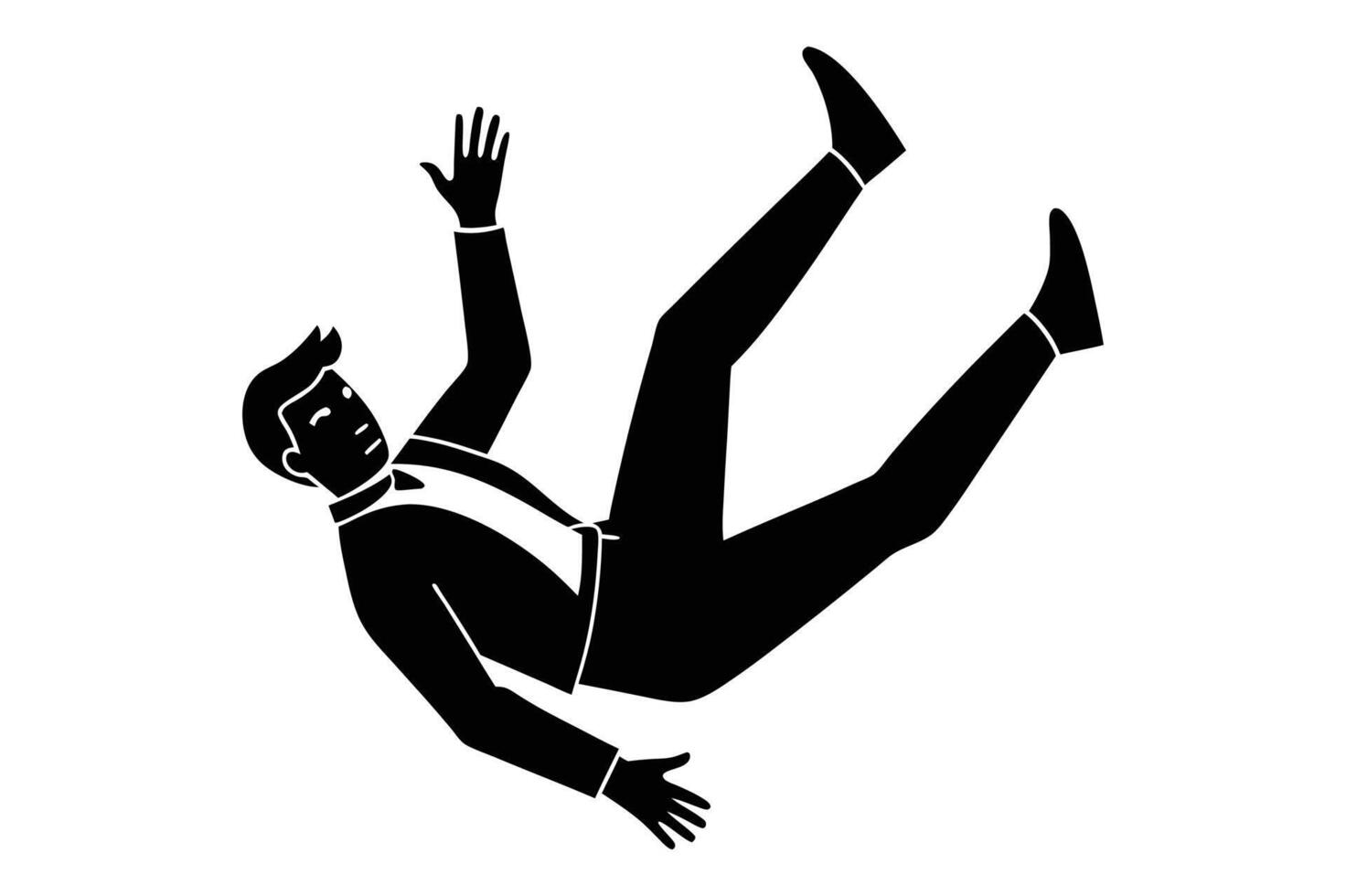 A man falling illustration. vector