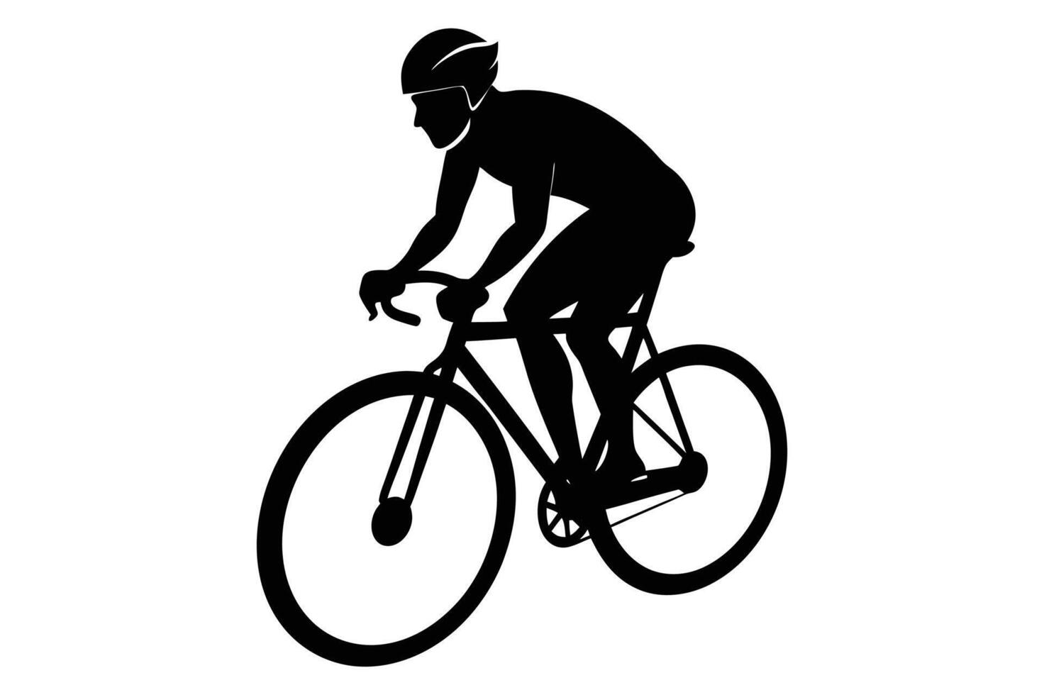 A silhouette cyclist sport vector
