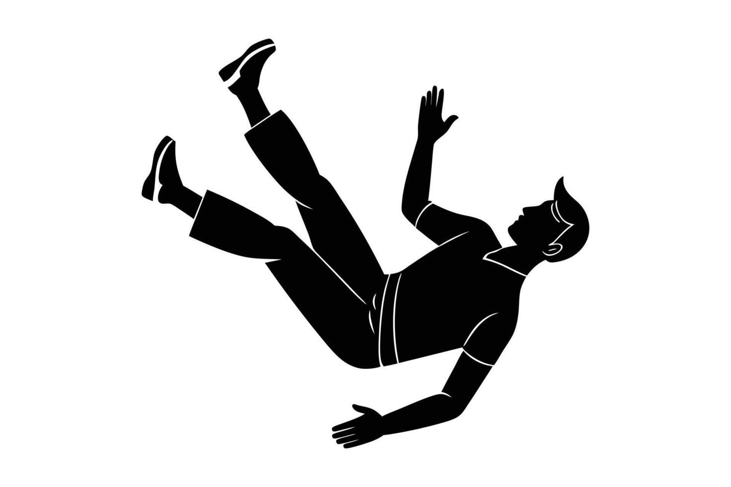 A man falling illustration. vector