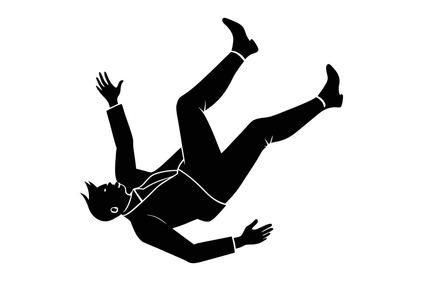 A man falling illustration. vector