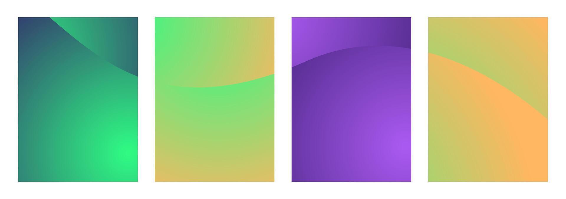 Set of Gradient Background Illustrations vector