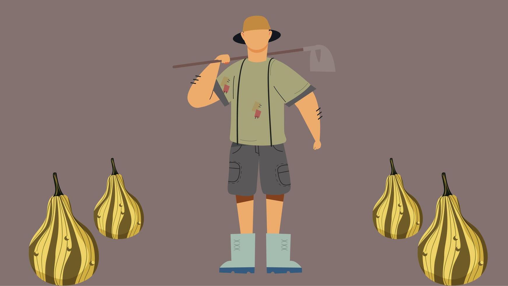 Farming field and agriculture concept illustration vector