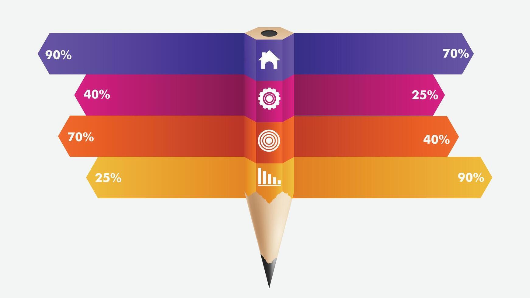 Abstract Infographics template with tabs illustration vector