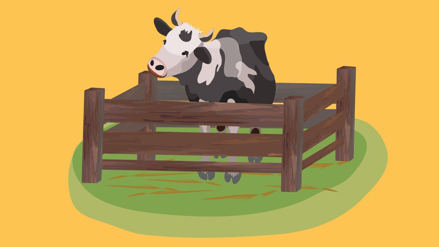 Farming field and agriculture concept illustration vector