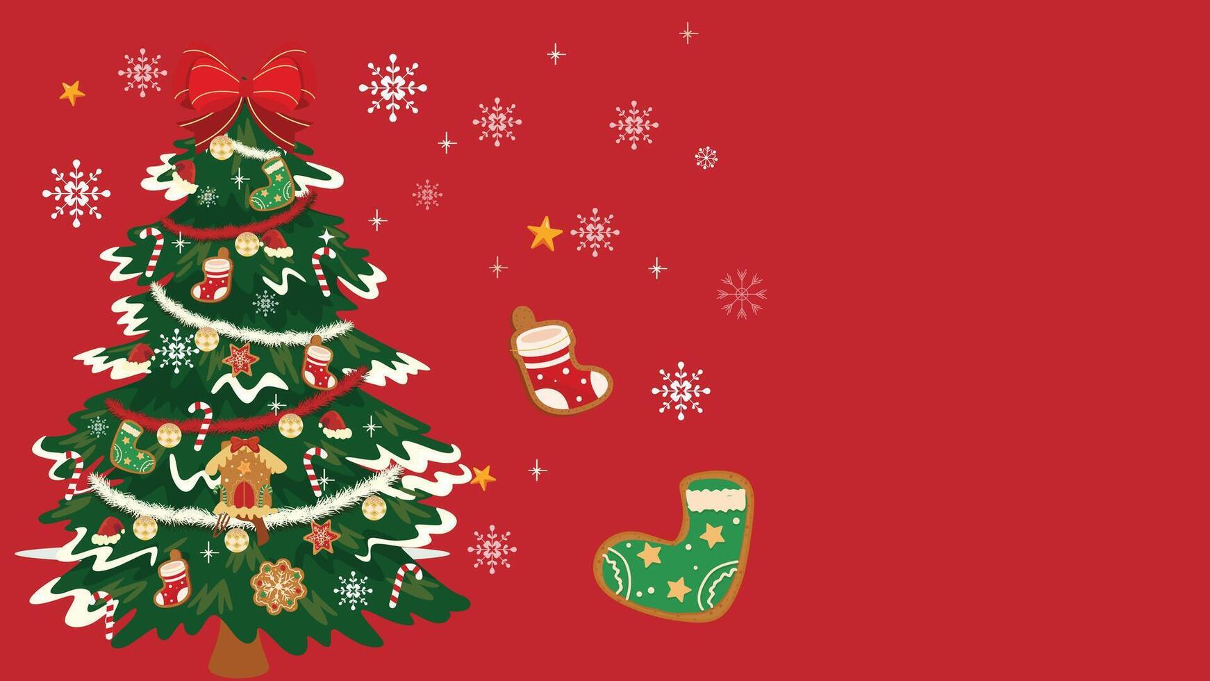 Christmas festival and decoration illustration background vector
