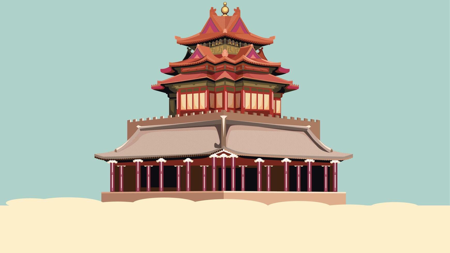 Chinese abstract oriental and traditional decoration illustration background vector