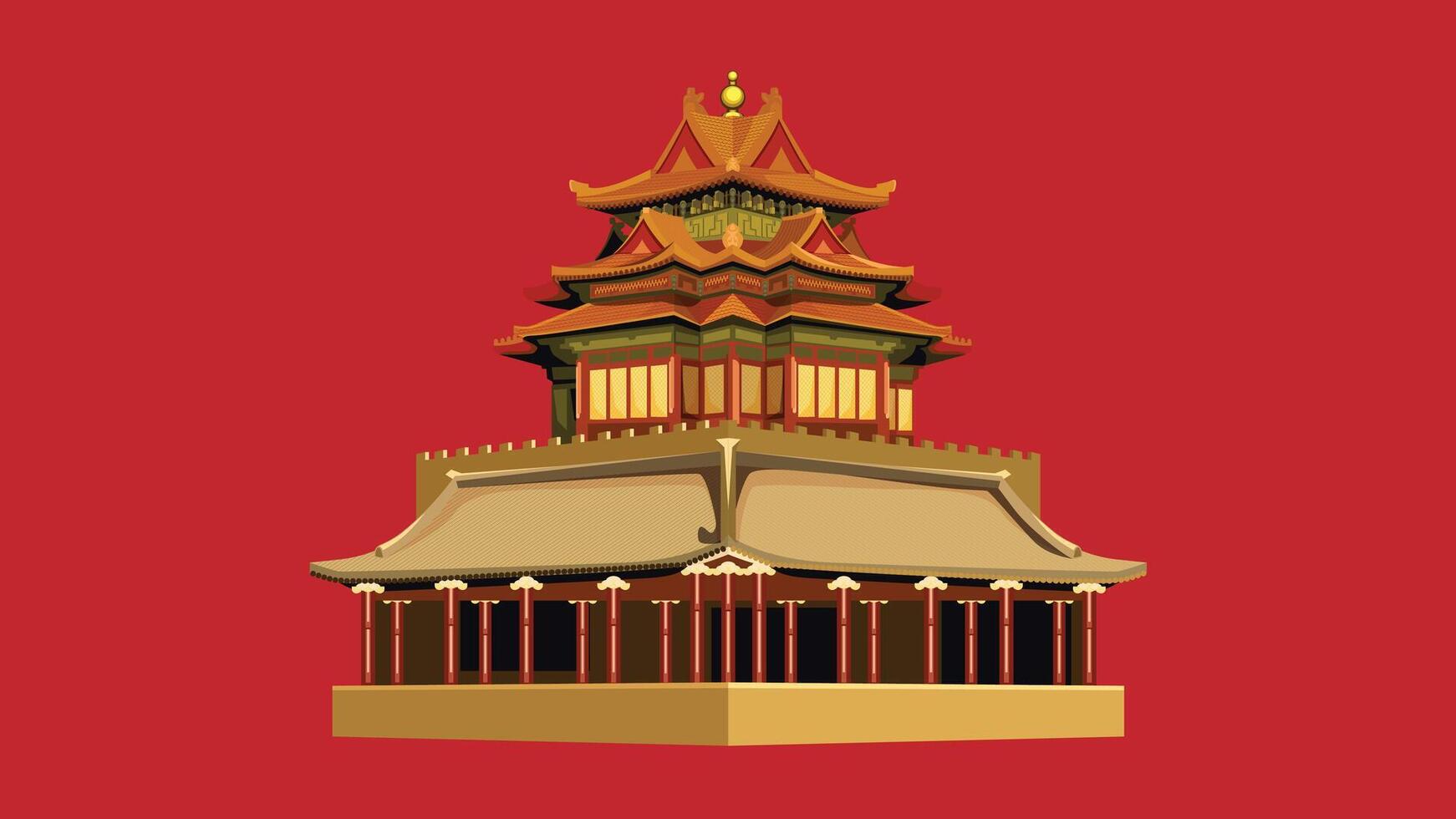 Chinese abstract oriental and traditional decoration illustration background vector