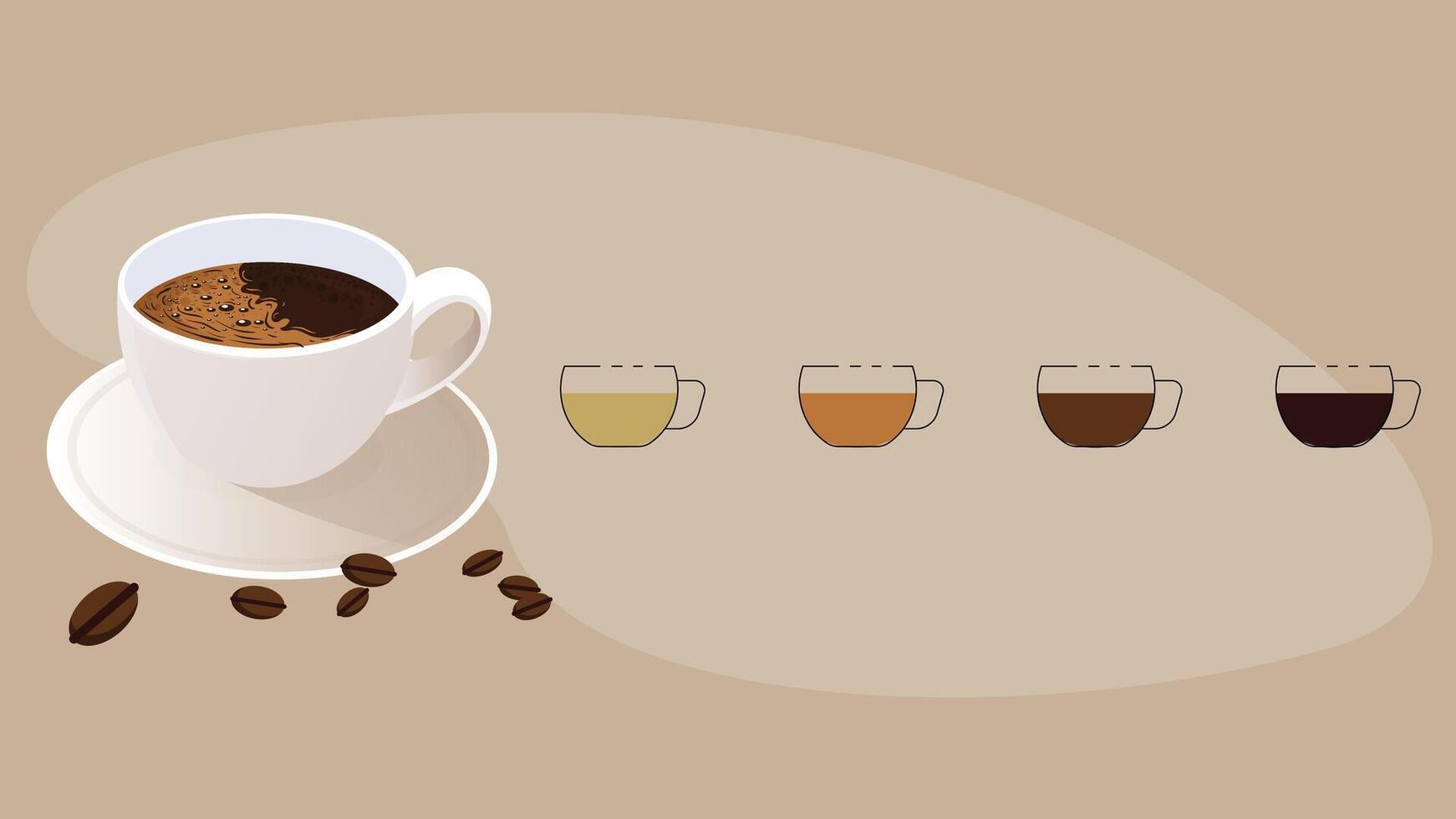 Coffee machines types and drinks illustration elements vector