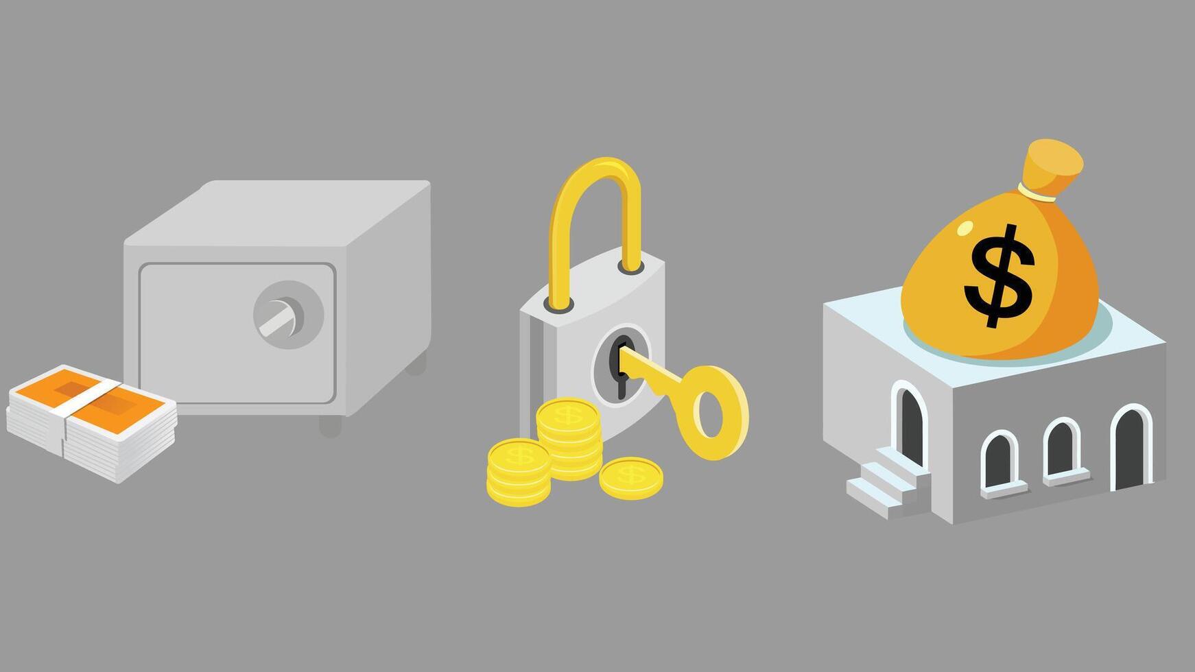 Money and Business concept illustration of financial management vector