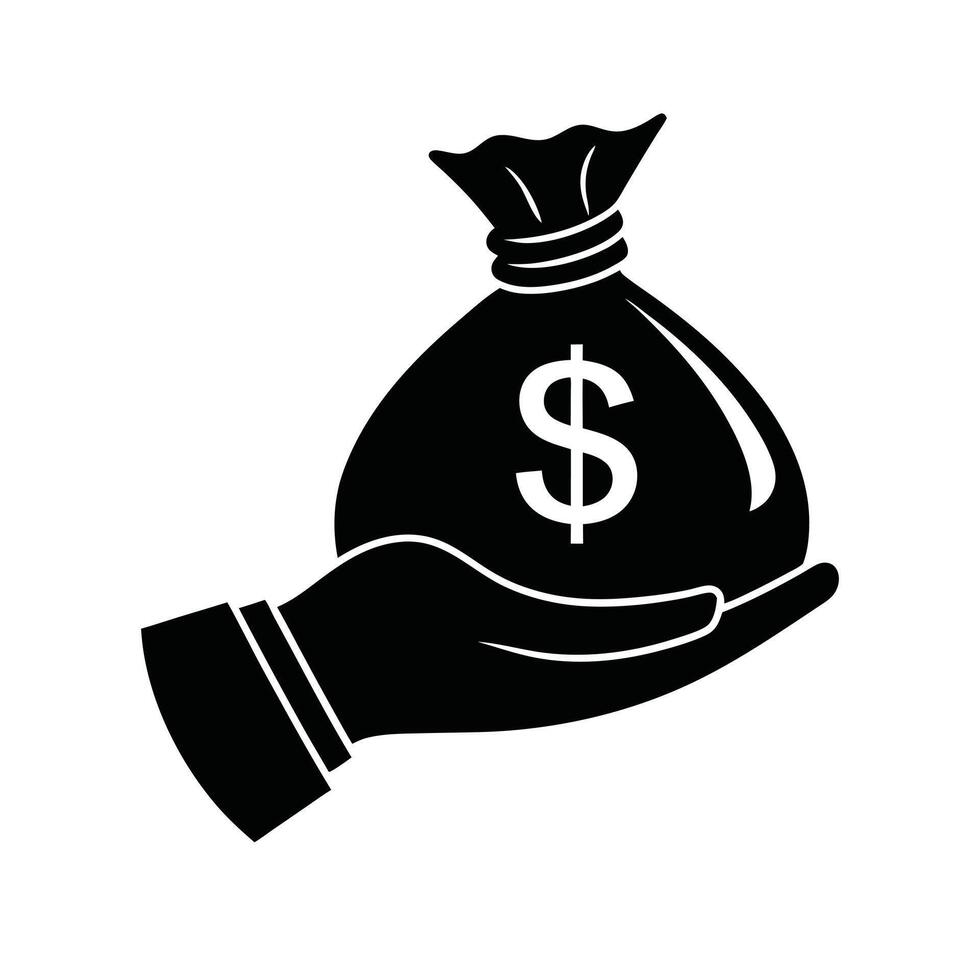 saving money icon and money vector