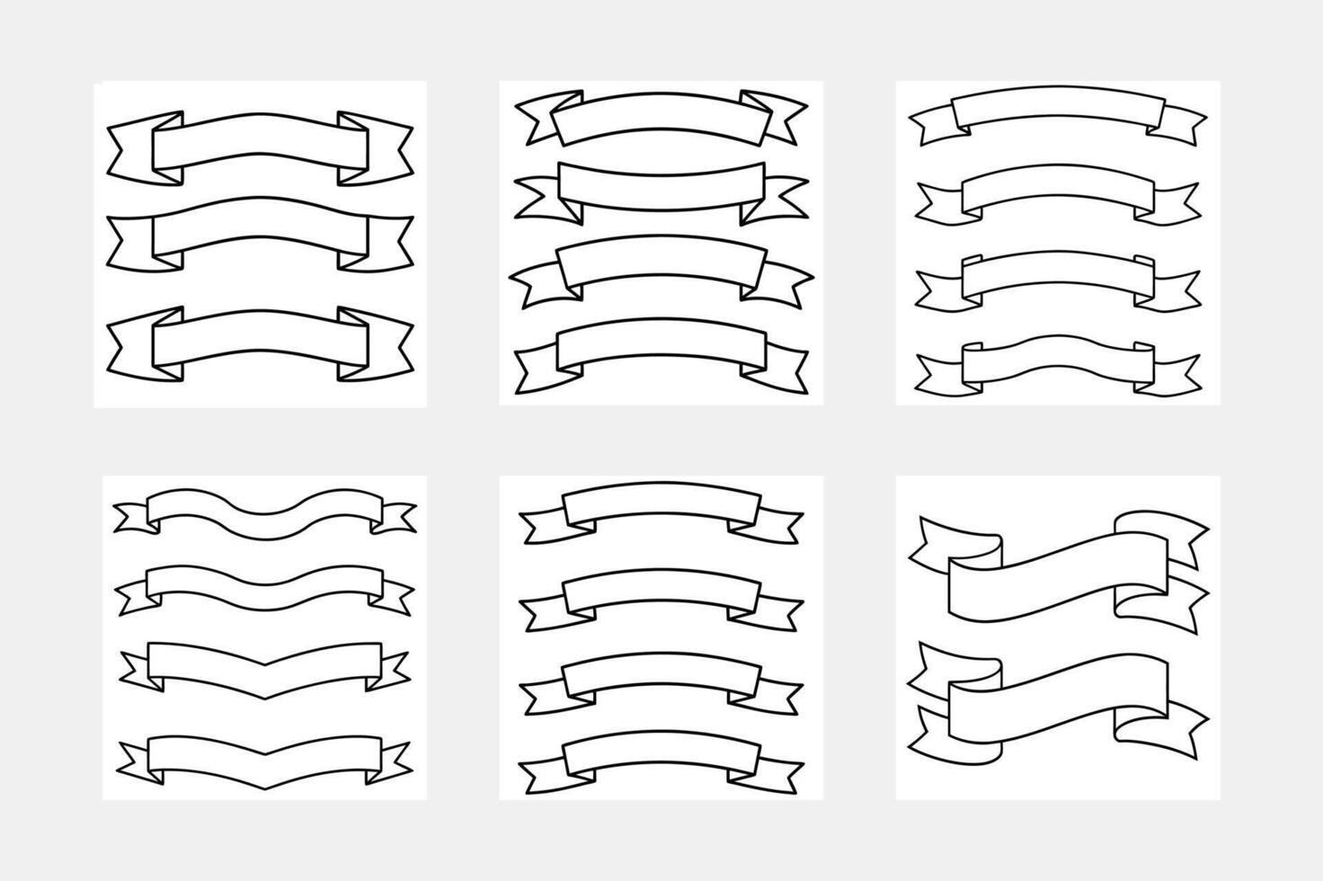 Vintage Ribbons, Banners, badges, Labels - Design Elements on retro background vector