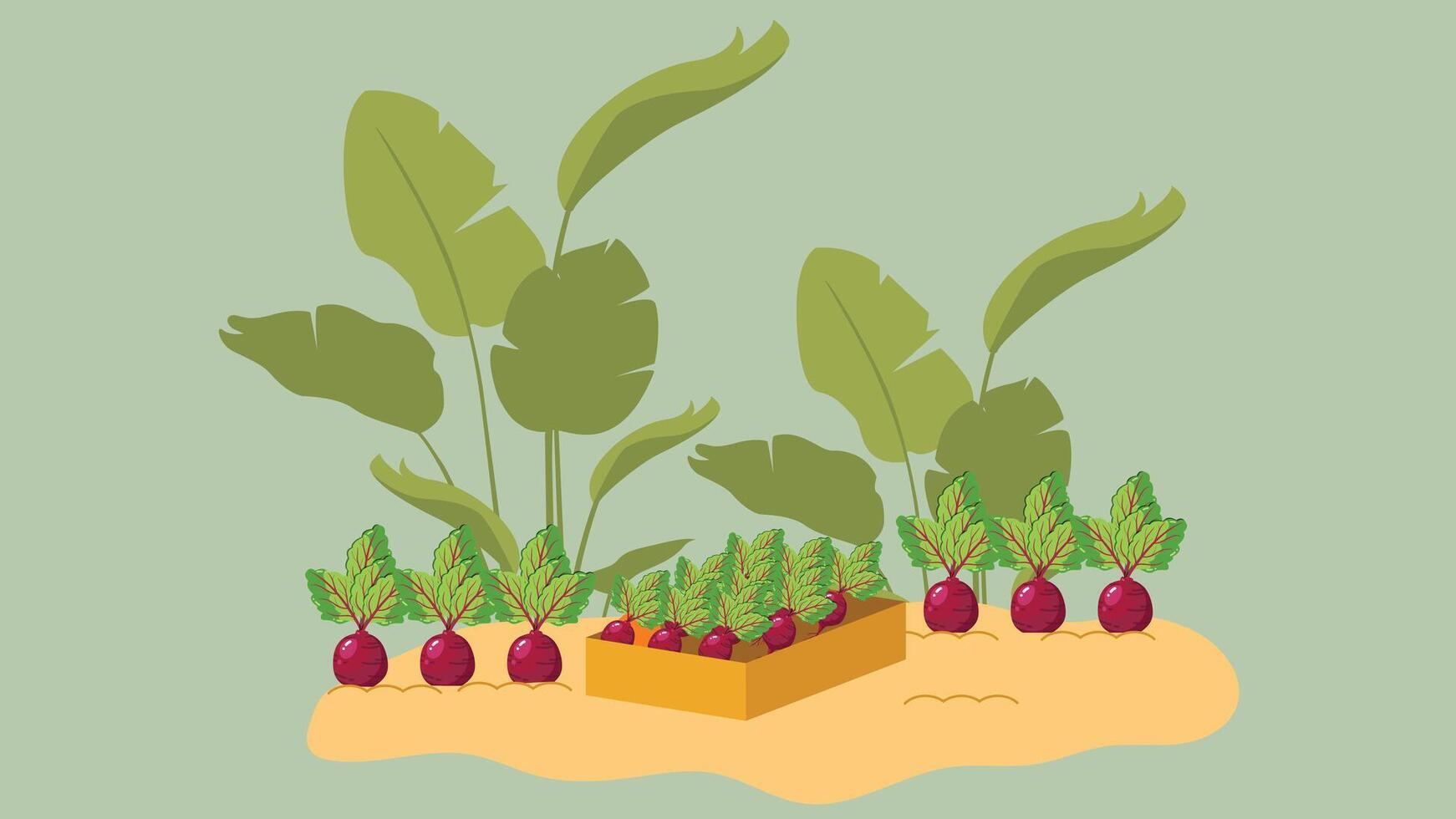 Farming field and agriculture concept illustration vector