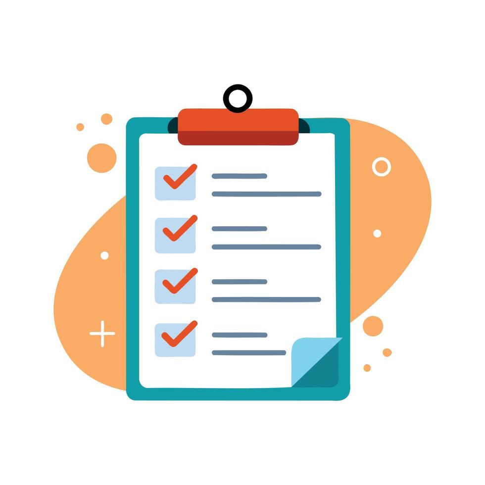 Checklist Concept Illustration for Task Management and Productivity vector