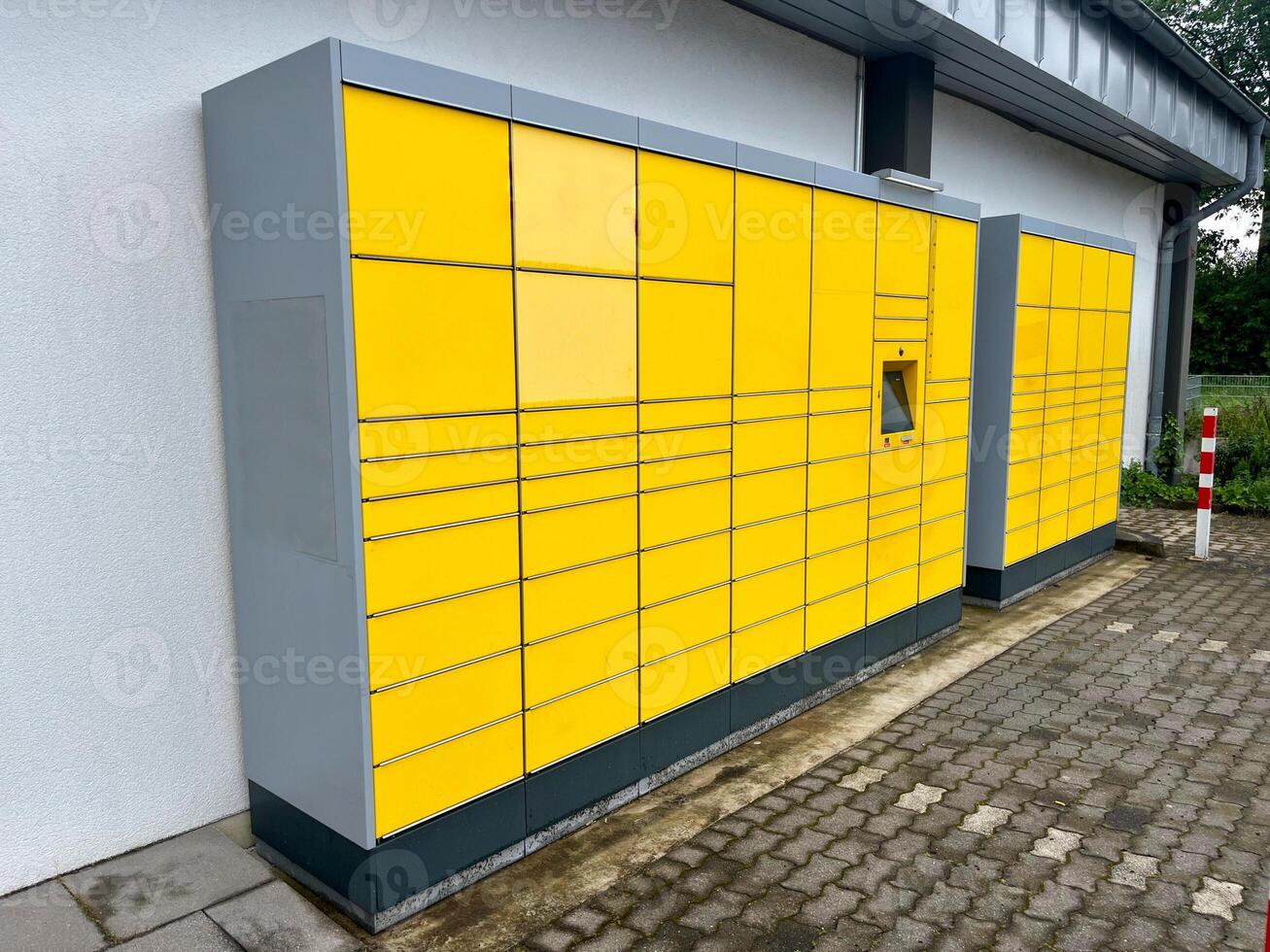 Automated self-service postal terminal. Automated postal terminal for storing parcels photo