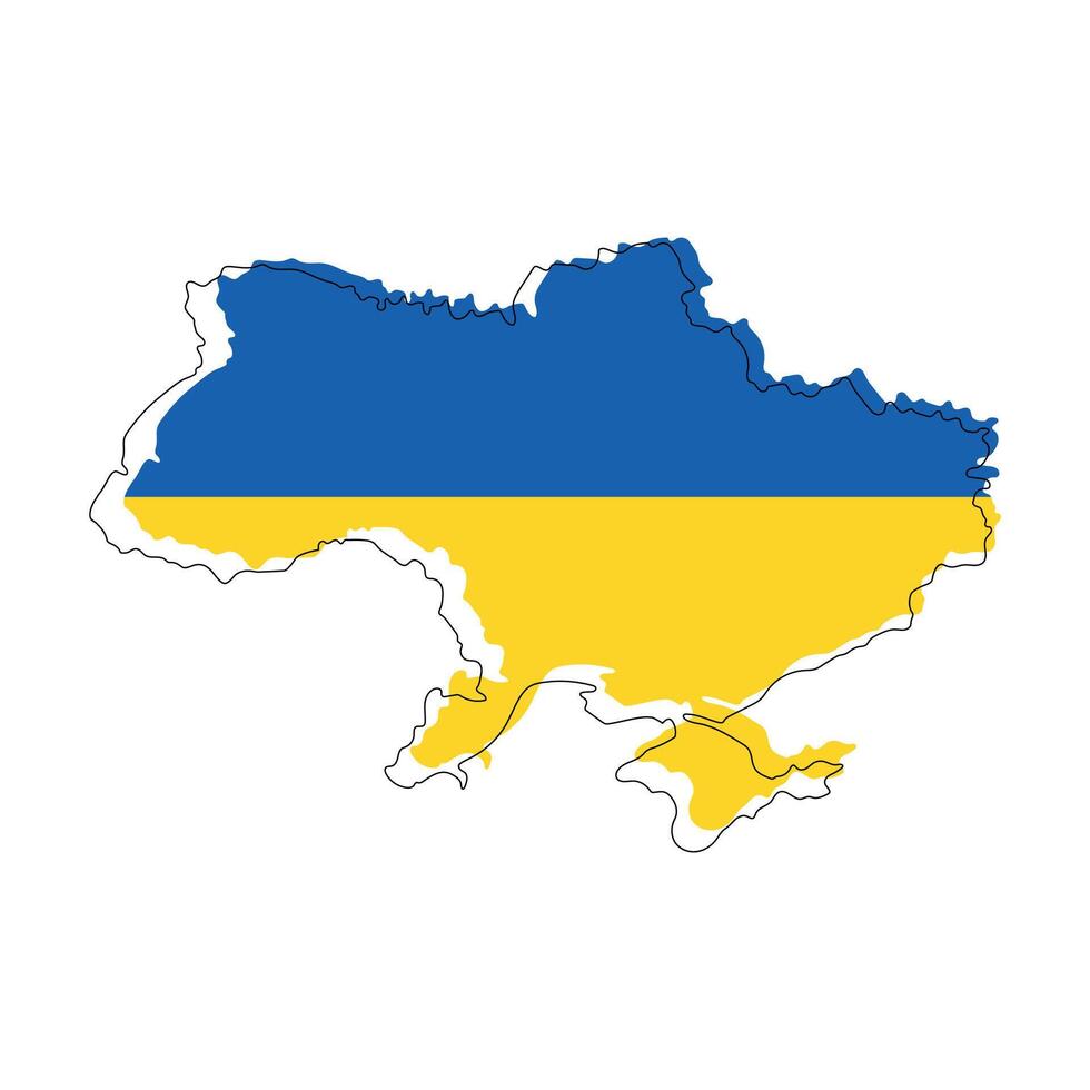 Hand drawn Illustration of the Map of Ukraine vector