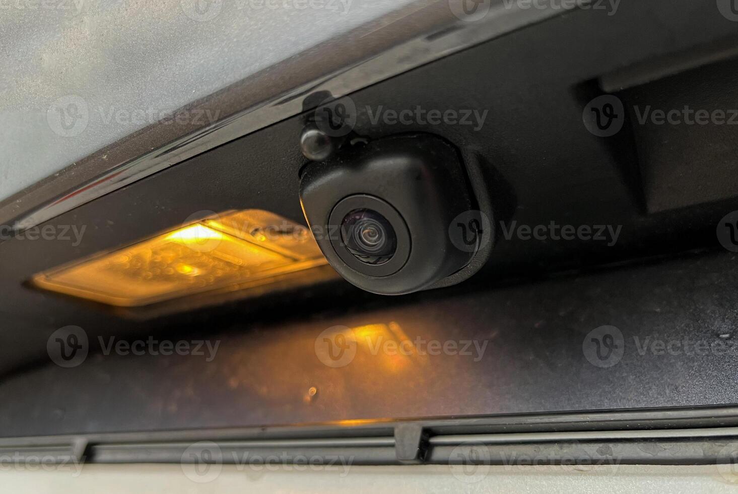 Exterior of a new car. Rear view camera for easier parking photo