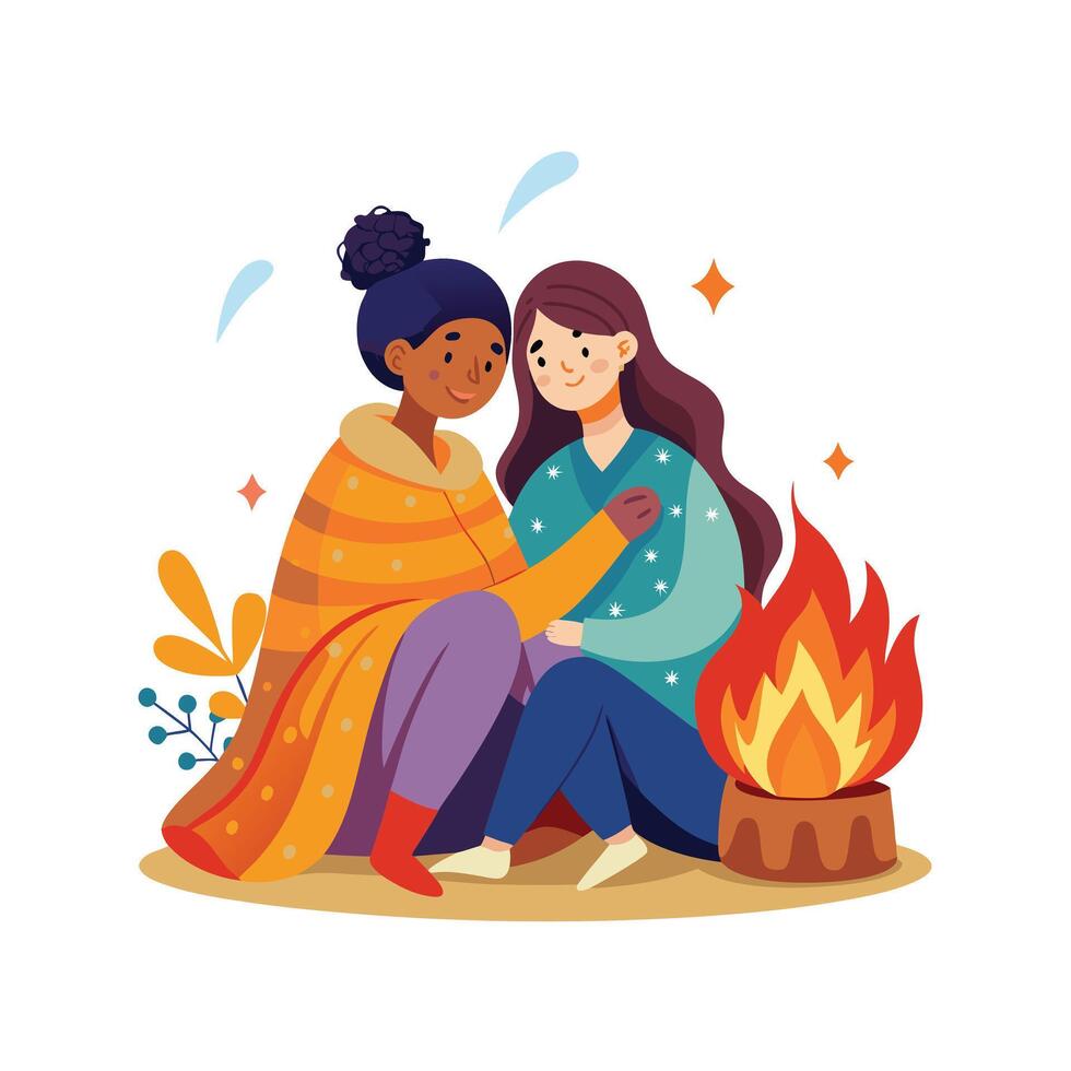 Friends Special, Love and Emotional Moment Illustration Concept for Friendship Day vector