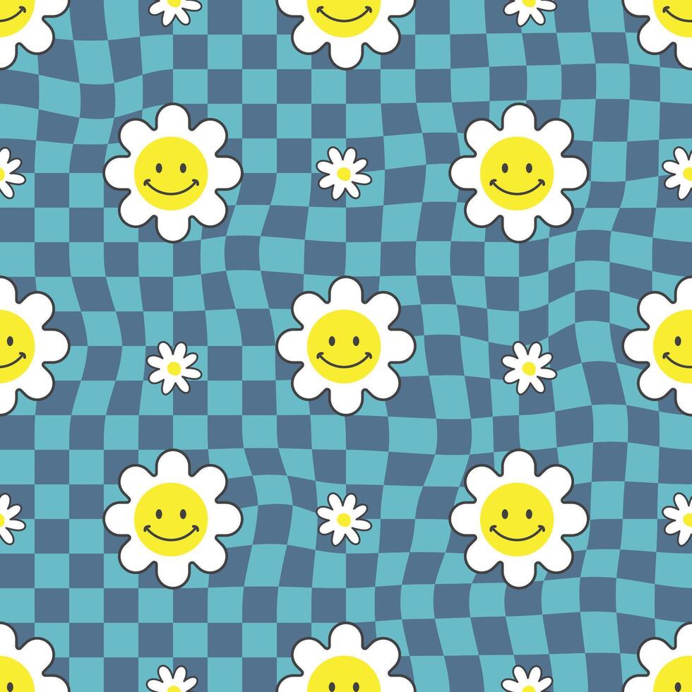 Groovy Seamless Pattern vector