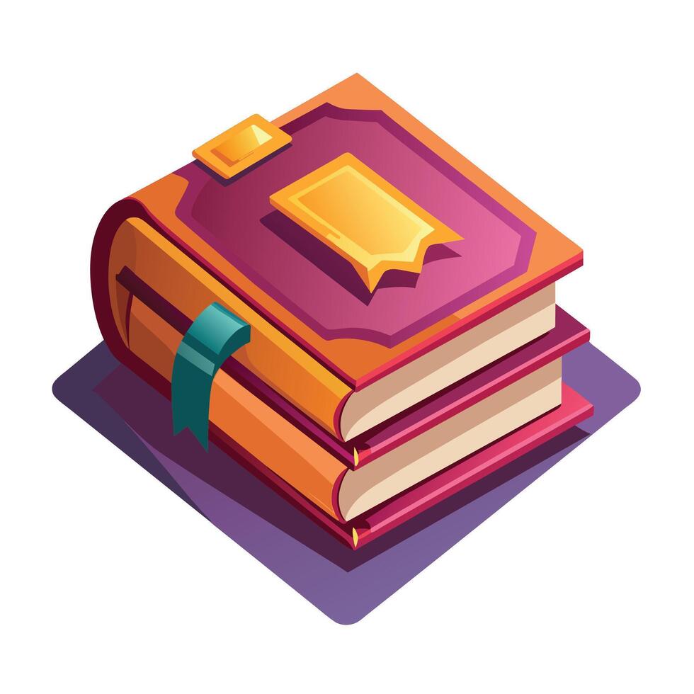 Book stack Illustration concept vector