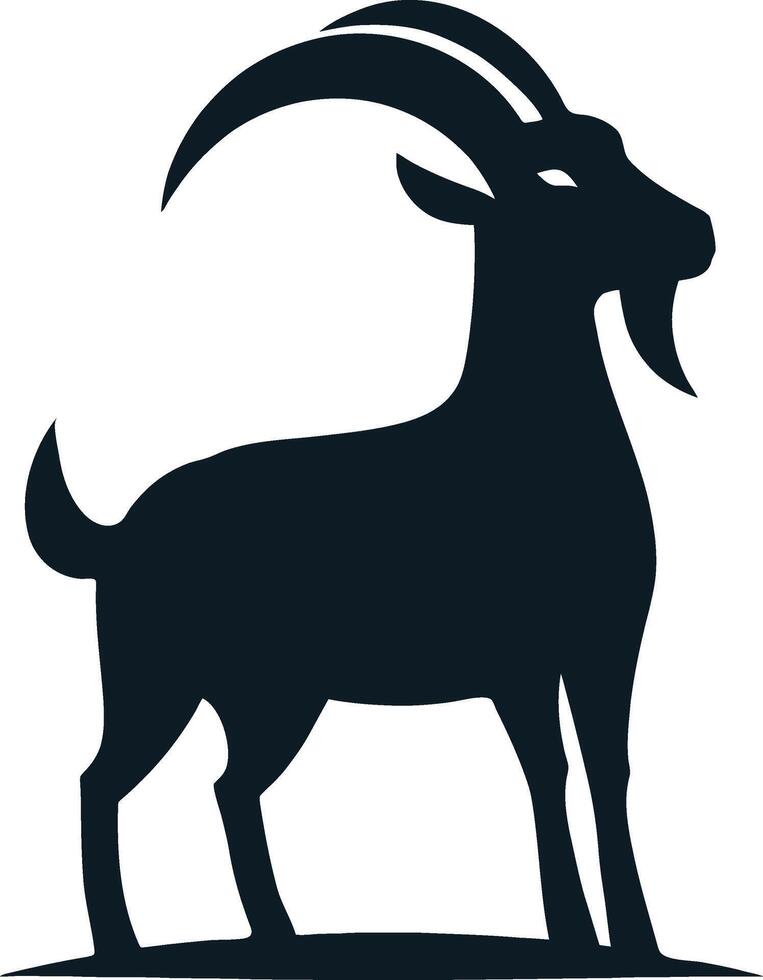 goat silhouette design vector
