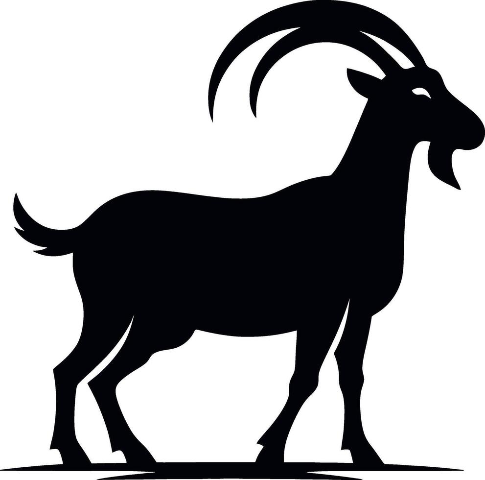 goat silhouette design vector