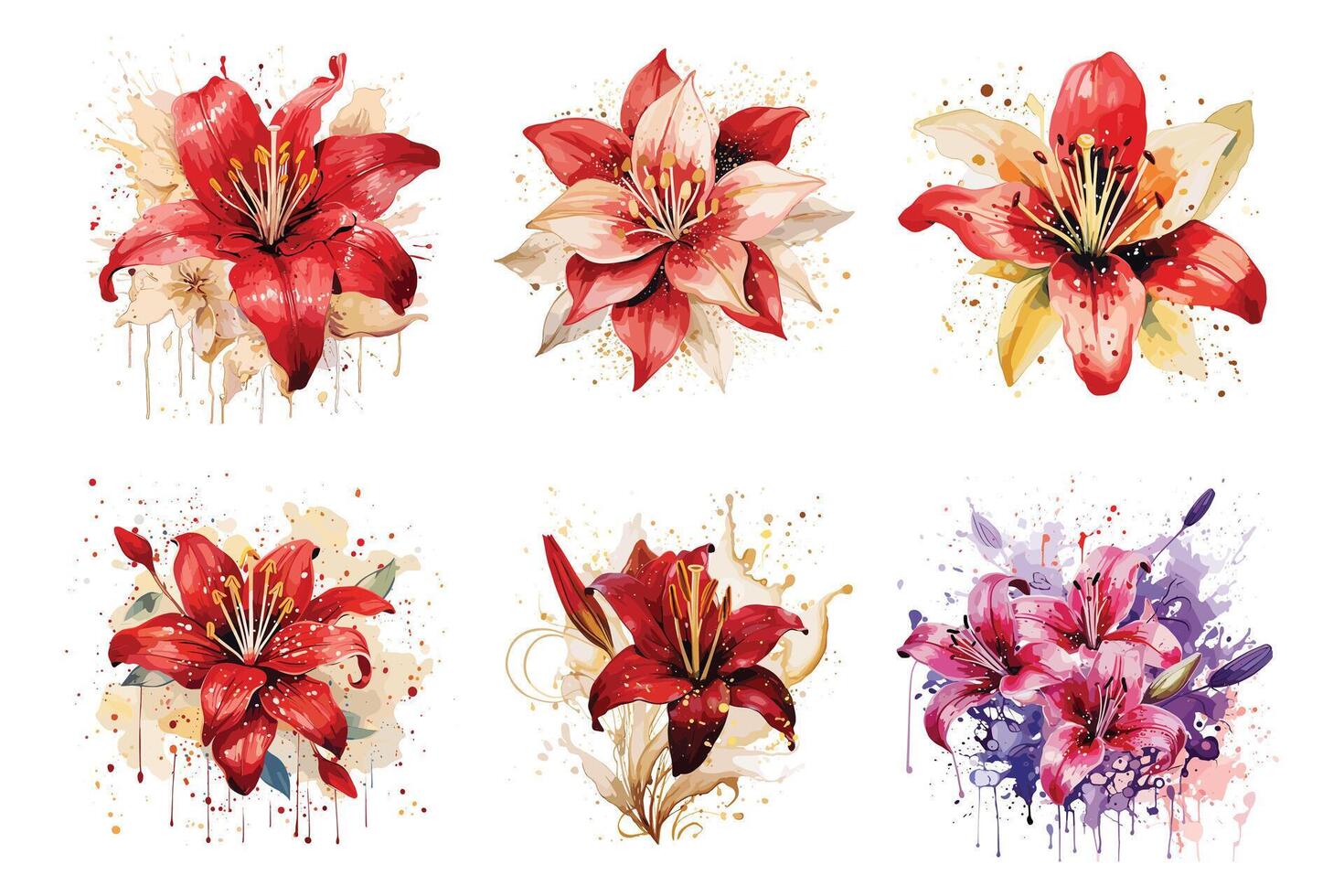 A Lily Flower Vector Silhouette free 35506387 Vector Art at