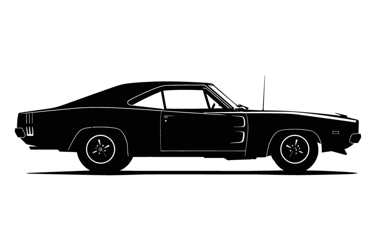 Muscle Car Silhouette vector