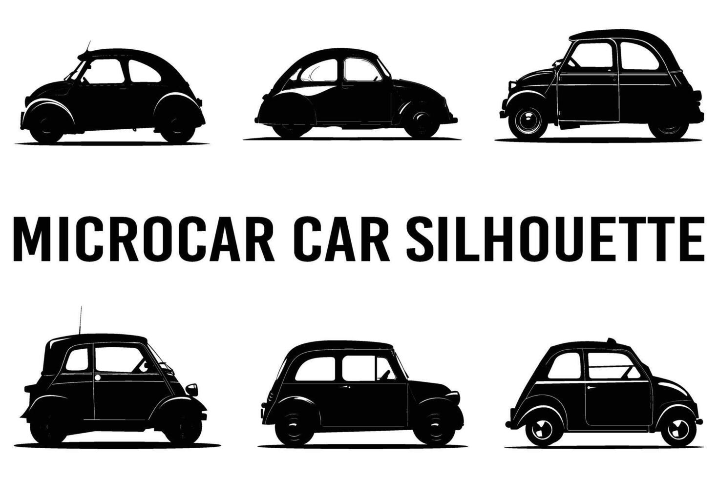 Microcar Car Silhouette vector