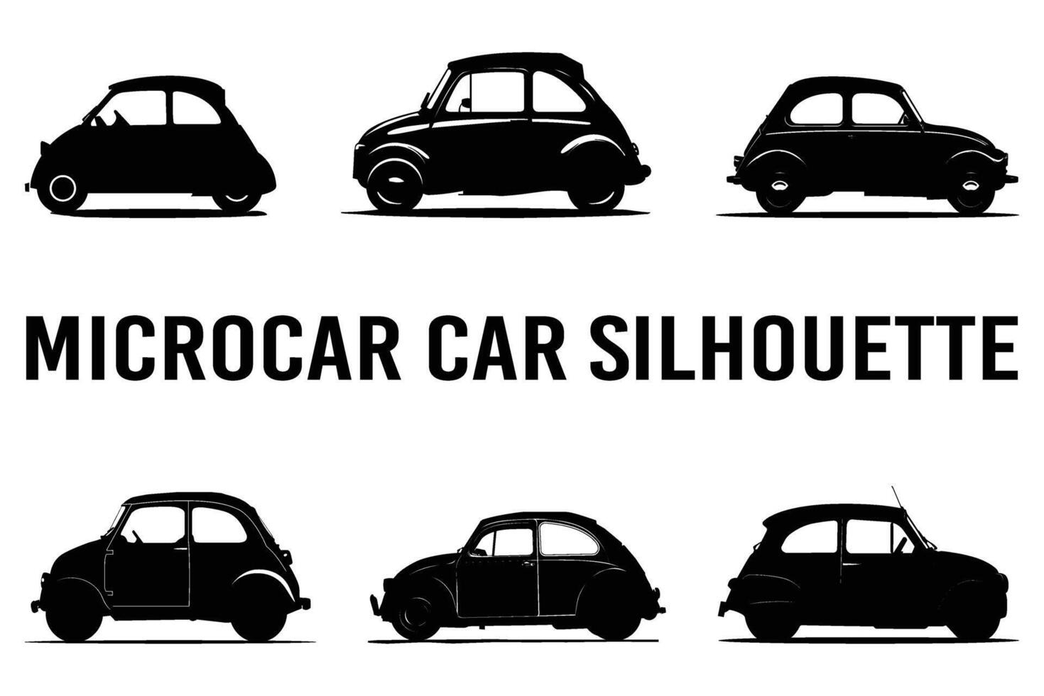 Microcar Car Silhouette vector