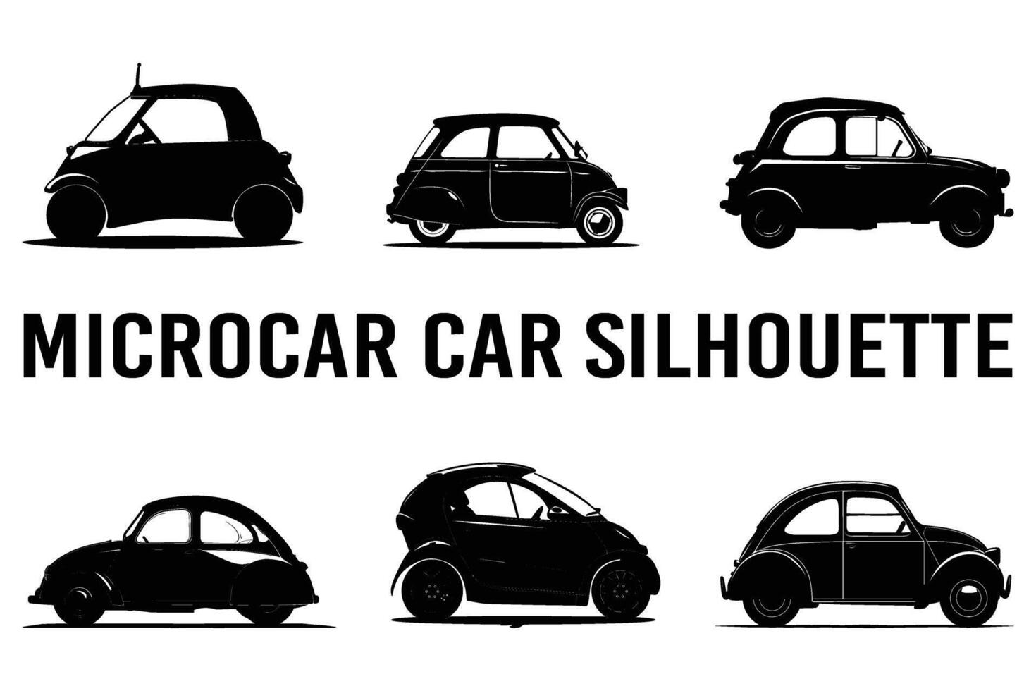 Microcar Car Silhouette vector