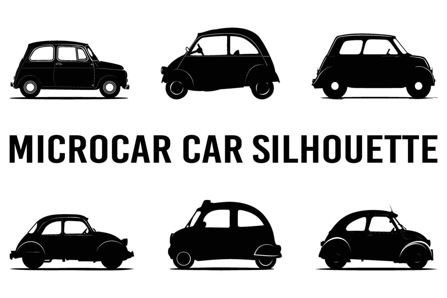 Microcar Car Silhouette vector