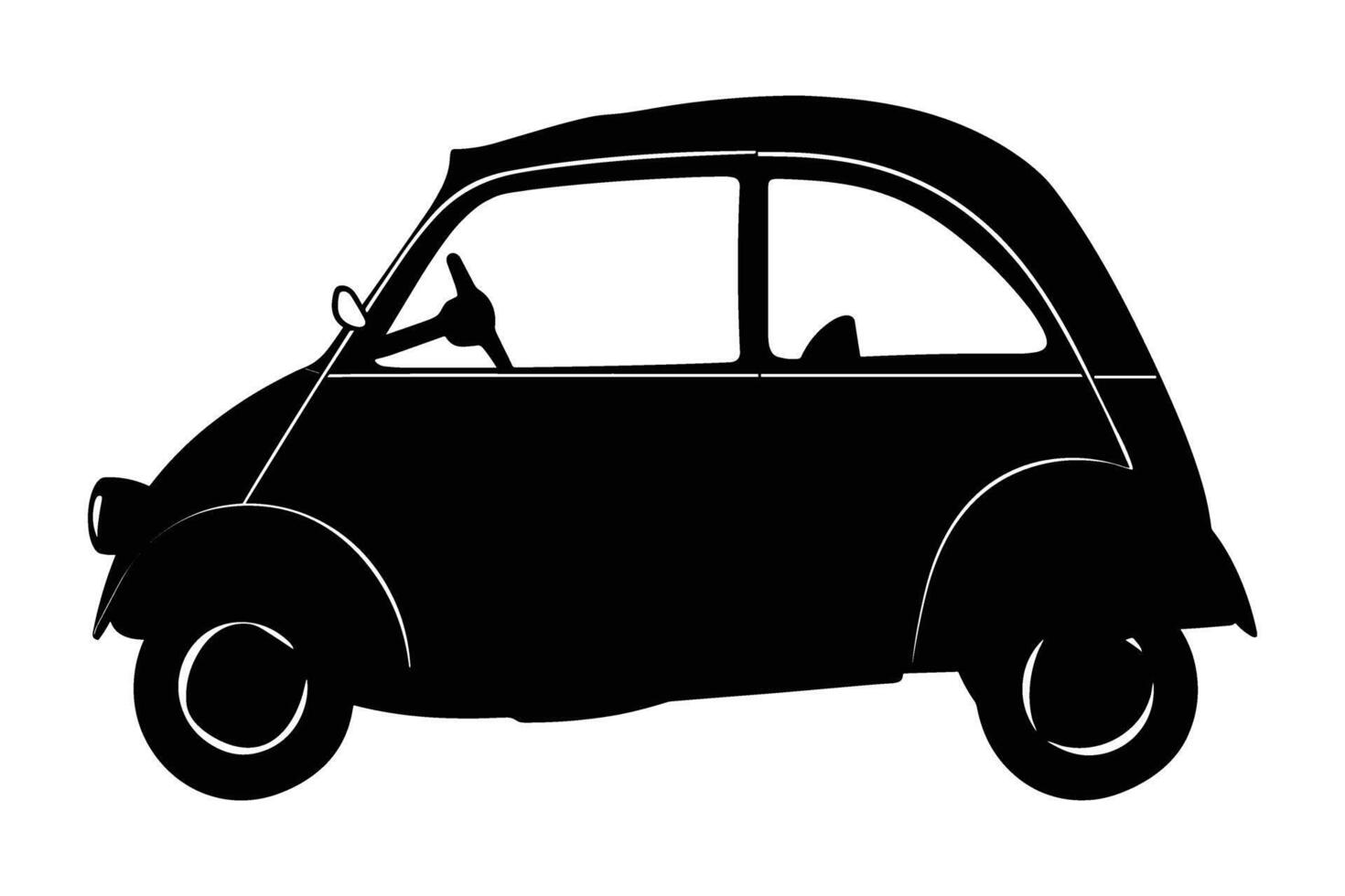 Microcar Car Silhouette vector