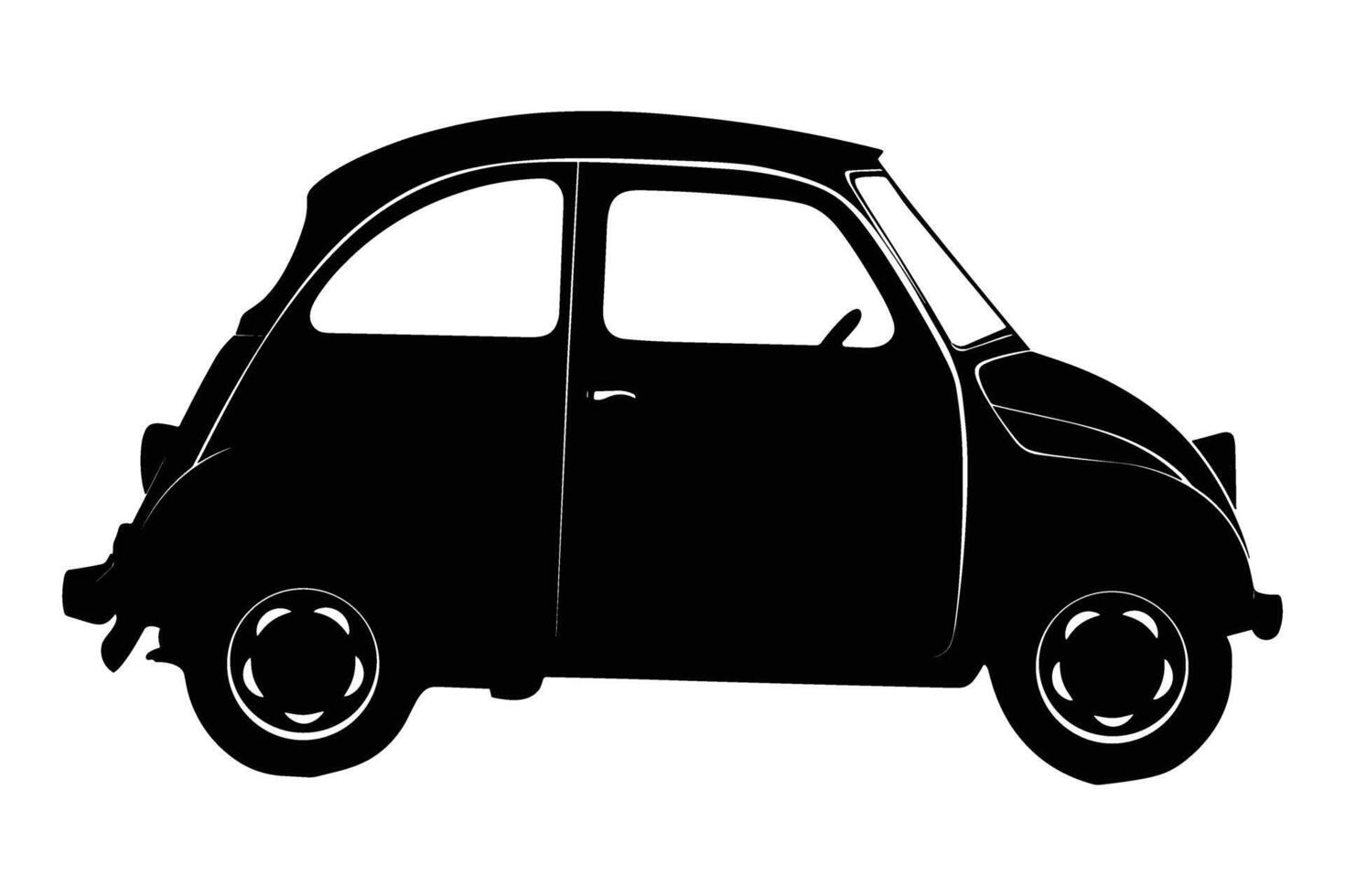 Microcar Car Silhouette vector