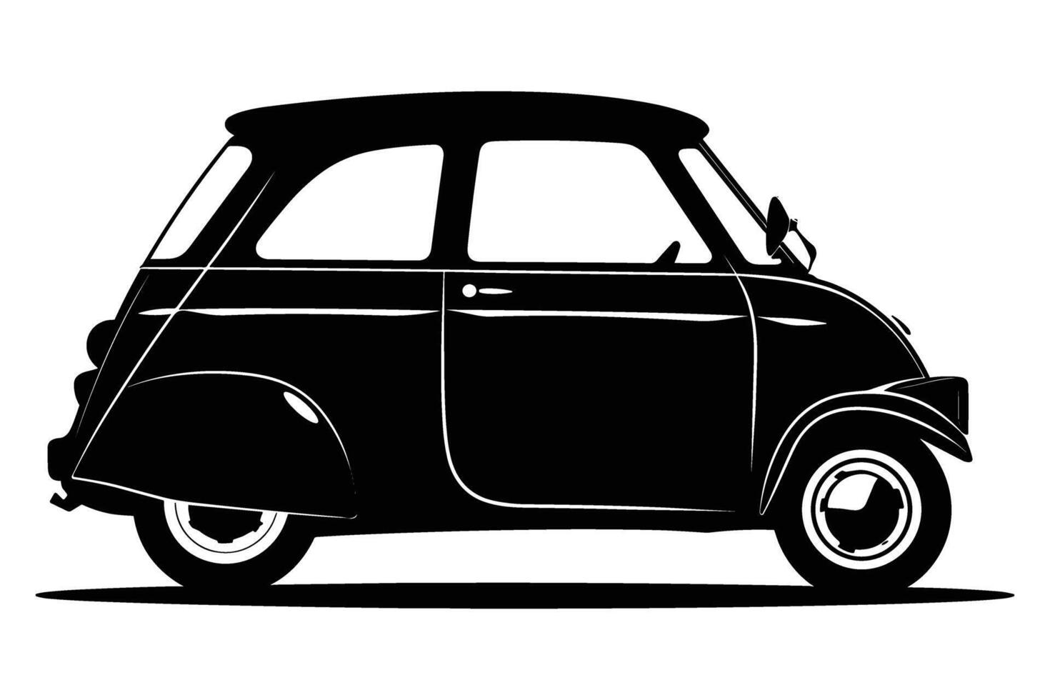 Microcar Car Silhouette vector