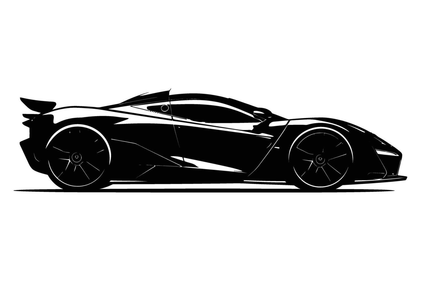 Hypercar Car silhouette vector