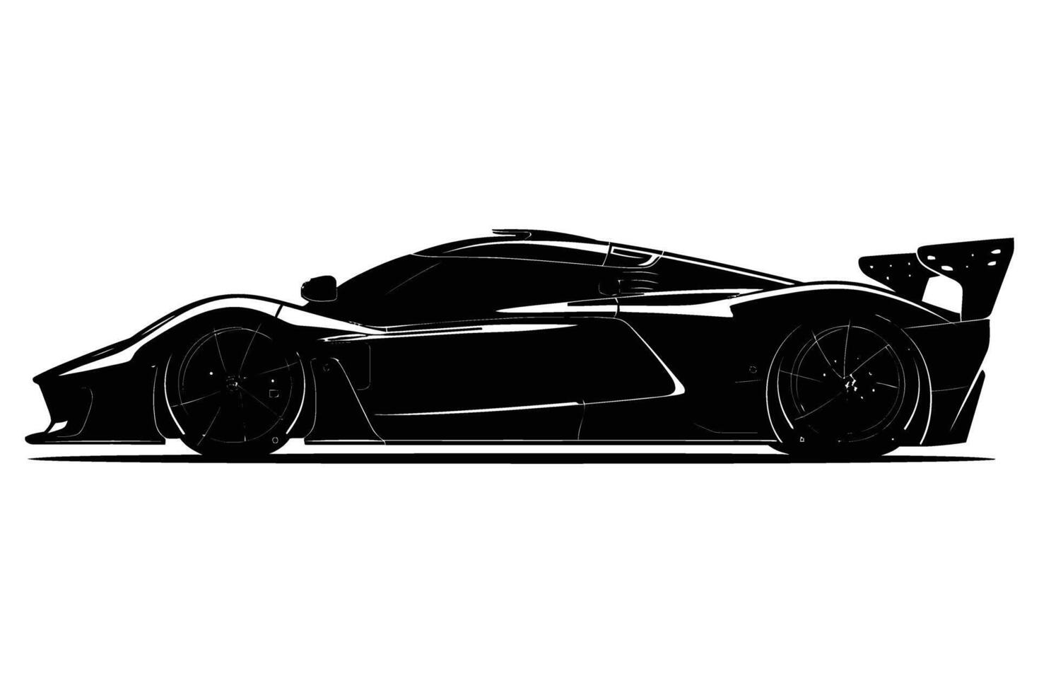 Hypercar Car silhouette vector