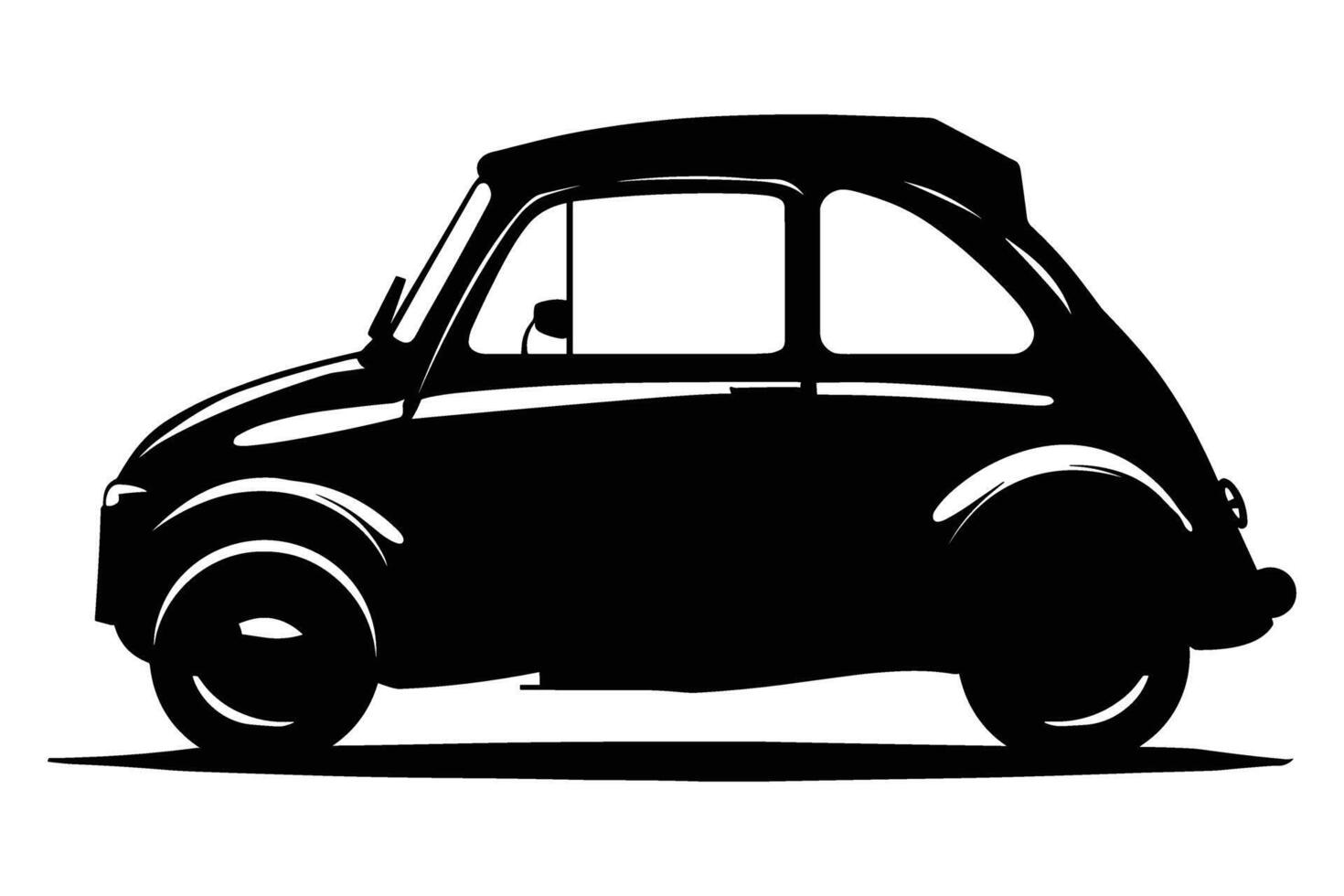 Microcar Car Silhouette vector