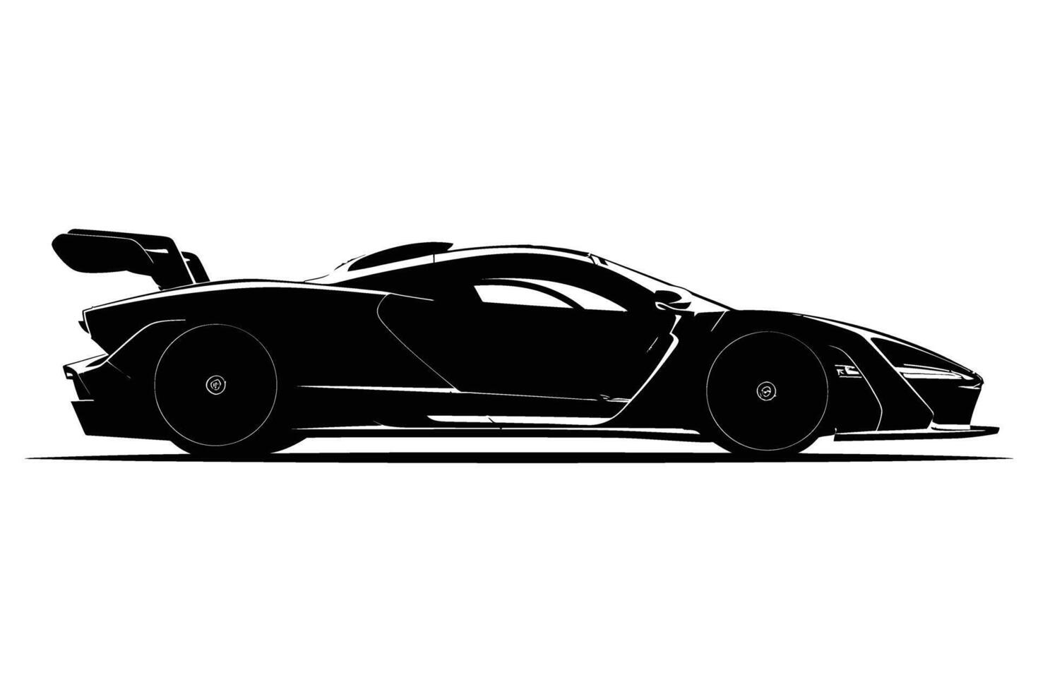 Hypercar Car silhouette vector
