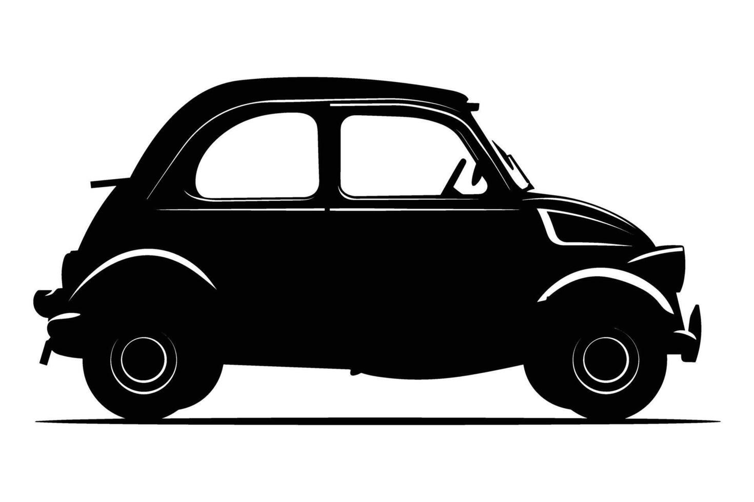 Microcar Car Silhouette vector